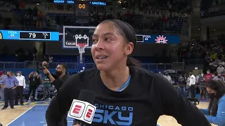 Candace Parker Emotional Post-Game Interview After Sky’s Game 4 Win (October 6th, 2021)