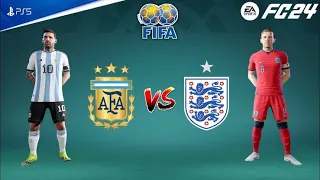 (PS5) EA FC 24 | ARGENTINA VS ENGLAND | INTERNATIONAL FRIENDLY | FULL MATCH | 4K 60