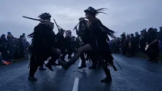 Beltane Border Morris dancing Vixana at Haytor or Dartmoor on 1st May 2024