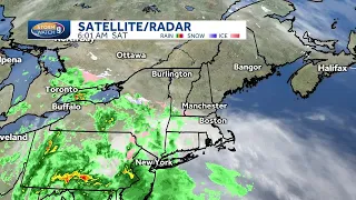Video: Early peeks of sun giving way to cloudy skies and rain showers by late morning