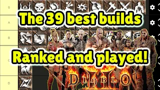 The Diablo 2 Tier list - Ranking 39 builds and showing them!