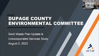 DuPage County Environmental Committee, 8/2/2022, 8:30AM