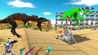 INDOMINUS REX and INDORAPTOR RELEASE CARNIVORE DINOSAURS in DEATH CLIMB MAZE - ARBS