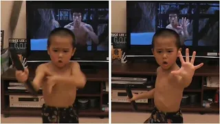 Little Kid Matches Bruce Lee's Nunchuck Moves, Kung Fu Prodigy in Action | Buzz Inside