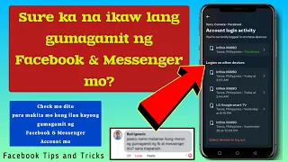 Paano malaman kung my ibang gumagamit ng Facebook at Messenger Account?