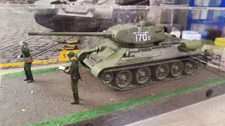 Т-34/85 в масштабе 1/35 от ZVEZDA.