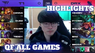 T1 vs DRX - All Games Highlights | Quarter Finals 2021 LCK Spring | T1 vs DRX Full Bo5