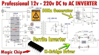 How to Make a 12v to 220v DC to AC Inverter like a Professional