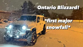 Winter storm with a Jeep Wrangler JL! *Crazy Blizzard Conditions*