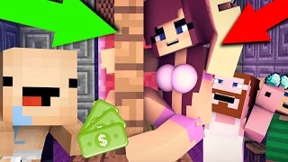 РЕБЕНОК ПОПАЛ КЛУБ ПЕРВЫЙ РАЗ В МАЙНКРАФТЕ! КТО ТВОЙ ПАПОЧКА В MINECRAFT WHO'S YOUR DADDY