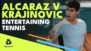 Carlos Alcaraz vs Filip Krajinovic Entertaining Tennis | Hamburg 2022