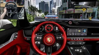 Porsche 911 Carrera 4S Cabriolet POV Drive - GTA 5 [Steering wheel cam]