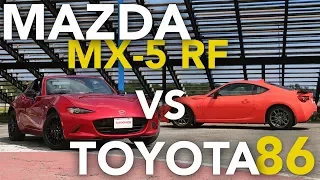 2017 Toyota 86 vs Mazda MX-5 Miata RF Track Comparison