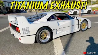 Ferrari F40 Aftermarket Titanium Exhaust Cold Start Sound!