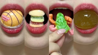 asmr EMOJI FOOD CHALLENGE JELLY CHOCOLATE CANDY mukbang eating sounds