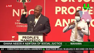 John Dramani Mahama Reads NDC's 2020 Manifesto