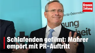 Schlafenden gefilmt: Mahrer empört mit PR-Auftritt | krone.tv NEWS