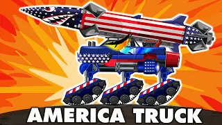 The Scary Truth Of AMERICA MONSTER TRUCK MISSILE ROCKET! | Cartoons About Tanks | TankAnimations