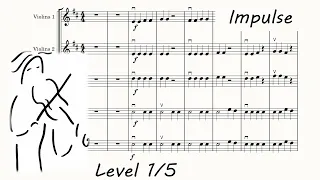 Impulse. Music Score for Orchestra. Impulse Orchestra. Play Along. Violin Sheet Music.