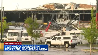 Portage, Michigan tornadoes leave damage behind; about 50 become trapped in FedEx shipping center