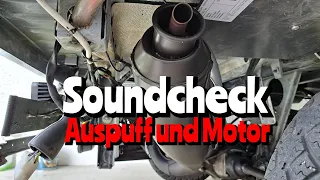 Ape 50 / Soundckeck Auspuff u. Blick auf den Motor