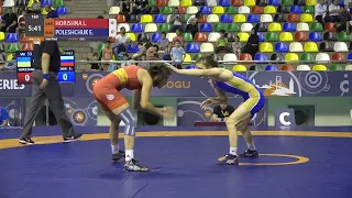 1/2 WW - 53 kg: L. HORISHNA (UKR) v. E. POLESHCHUK (RUS)