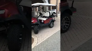 Coolest cleanest golf cart on Jacksonville Beach #golfcart #paint #rims #music #beach #jacksonville