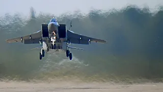 Крутейший взлет бомбардировщика Су-34 и  МиГ-31БМ отлёт с форума Армия 2020.