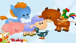 Farm Animal Sounds & Names for Kids & Toddlers 🐷 🐮 🐴  | Catoons @BabyTV