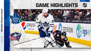 Maple Leafs @ Blue Jackets 3/7 | NHL Highlights 2022