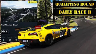 Gran Turismo 7: Daily race B Qualifying round | Trail Mountain | Chevrolet Corvette C7 Gr.4 |