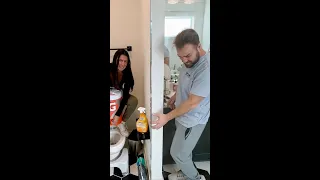 wife pranks husband on toilet | Prank War Continues 🤭