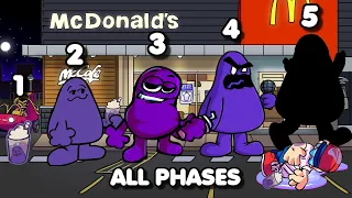 Friday Night Funkin' - Grimace ALL PHASES | Vs Grimace Shake Mods