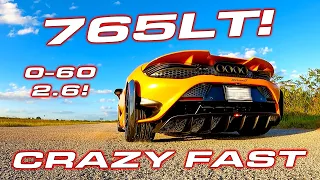 CRAZY FAST! * McLaren 765LT Performance Testing * 9.x 1/4 Mile on the Street!