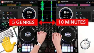 5 Genres in 10 Minutes (Mixing & Transition Ideas) - Pioneer DDJ 1000 DJ Mix