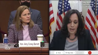 Sen. Kamala Harris questions Supreme Court nominee Amy Coney Barrett on voter suppression