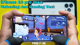 iPhone 13 pro max unboxing and gaming test m1887 onetap headshot 3 finger handcam free fire max