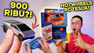 HOTWHEELS RC TESLA HARGANYA SAMPE 900RIBU?! | TESLA CYBERTRUCK RC 1/64 UNBOXING, REVIEW & TRACK TEST