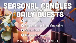 Seasonal Candles + Daily Quest in Valley of Triumph | sky Cotl | Noob Mode