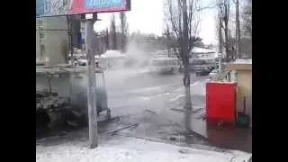 Сгорел ПАЗ на Перхорах Воронеж