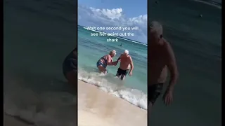 Shark attacks unsuspecting tourist on Mexico beach #SHORTS￼