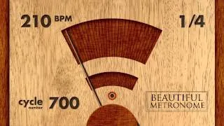 210 BPM 1/4 Wood Metronome HD