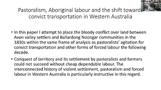 WALBS S3  Pastoralism, Aboriginal labour and shift towards convict transportation in WA. J Martens