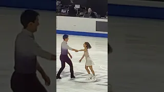 Miura Kihara after finishing FS Pairs 2023 Four Continents Figure Skating