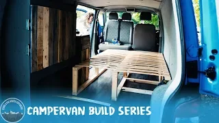 Day 24 - Making a pull out/extendable bed! (Part 2) #VanLife VW T5 Camper Conversion