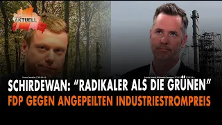 Schirdewan:"Radikaler als die Grünen" | FDP gegen Industriestrompreis