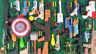 Collecting 7 Sniper Rifles AK 47 Captain America Nerf Gun Glock Pistol Shotgun Magnum Revolver M16