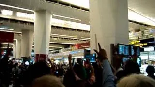 Dhoni's six to win the cricket world cup 2011 at Delhi International Airport (IGI)