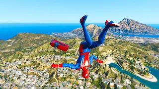 GTA 5 Epic Water Ragdolls Spiderman Vs Minions, Hulk, Squid Dolls, Gorilla, King Kong