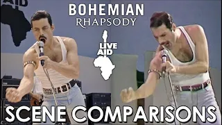 Bohemian Rhapsody 2018 & Queen Live Aid 1985 (Comparación de Escenas) HD